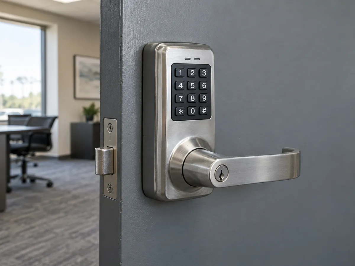 Commercial keypad lever lock