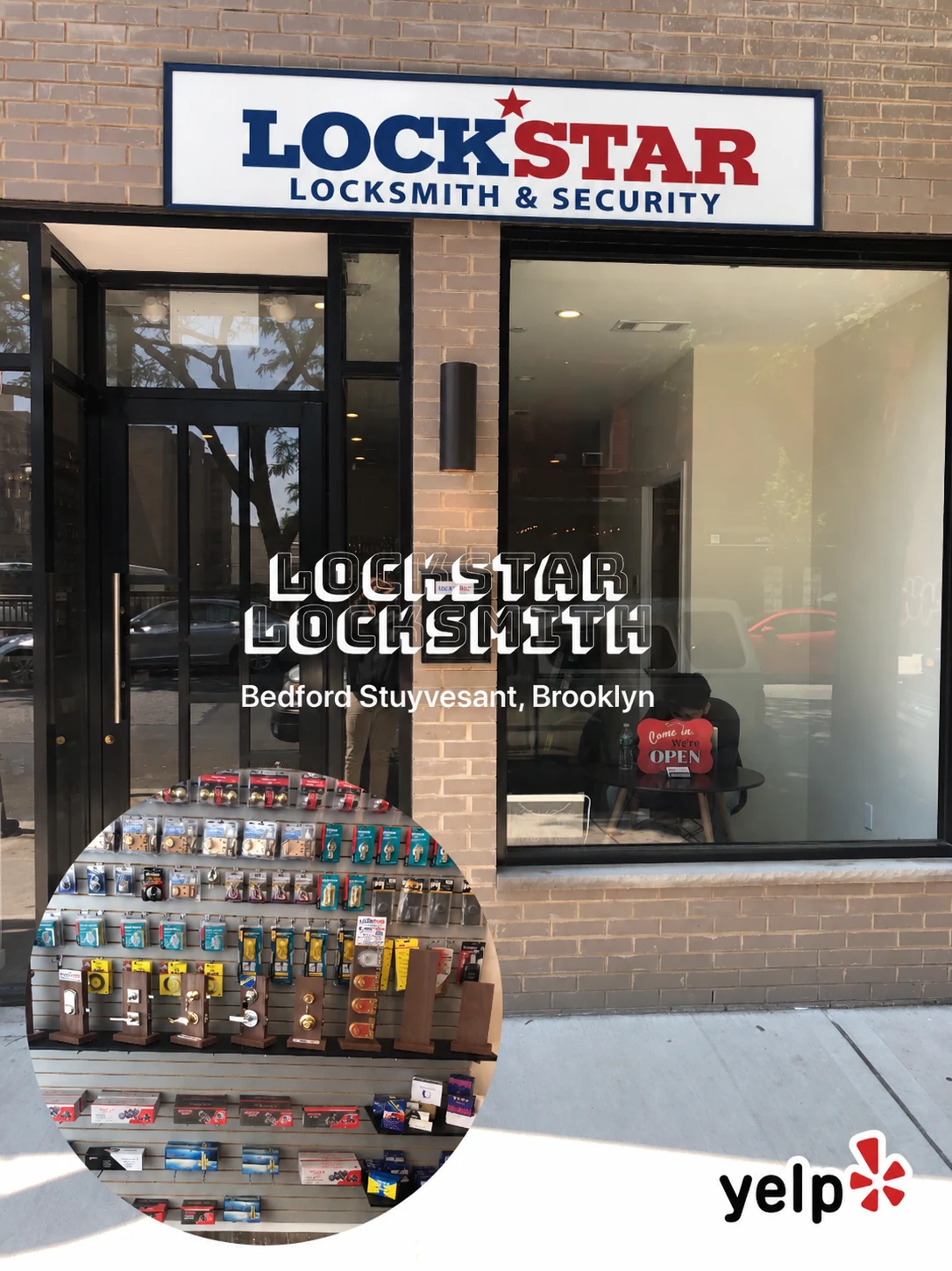 Star Locksmith storefront and lock display